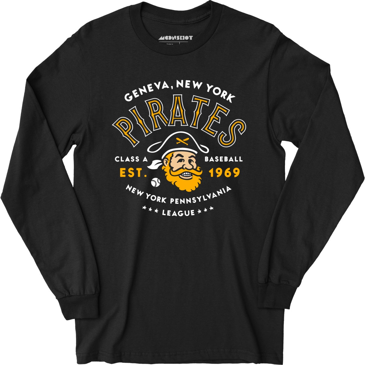 Geneva Pirates - New York - Vintage Defunct Baseball Teams - Long Sleeve T-Shirt
