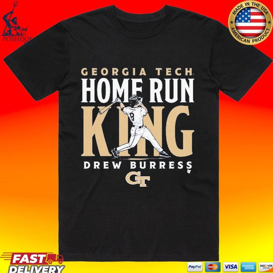 Georgia Tech Baseball Drew Burress Home Run King T-shirt