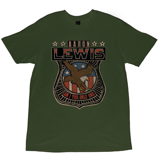 Aaron Lewis Only One Eagle Mens T Shirt Olive