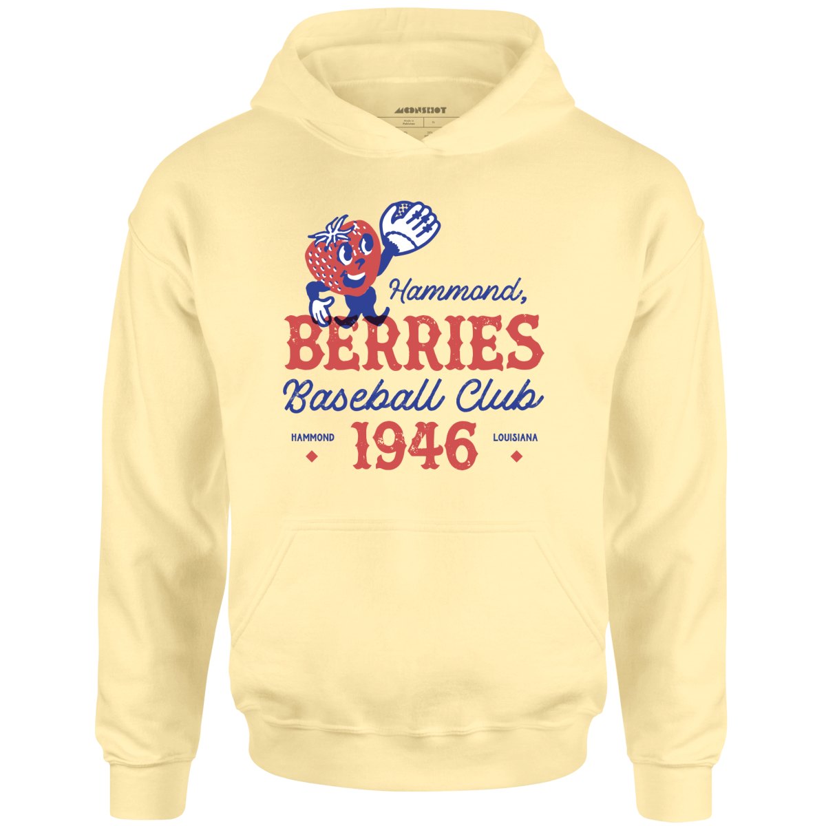 Hammond Berries - Louisiana - Vintage Defunct Baseball Teams - Unisex Hoodie
