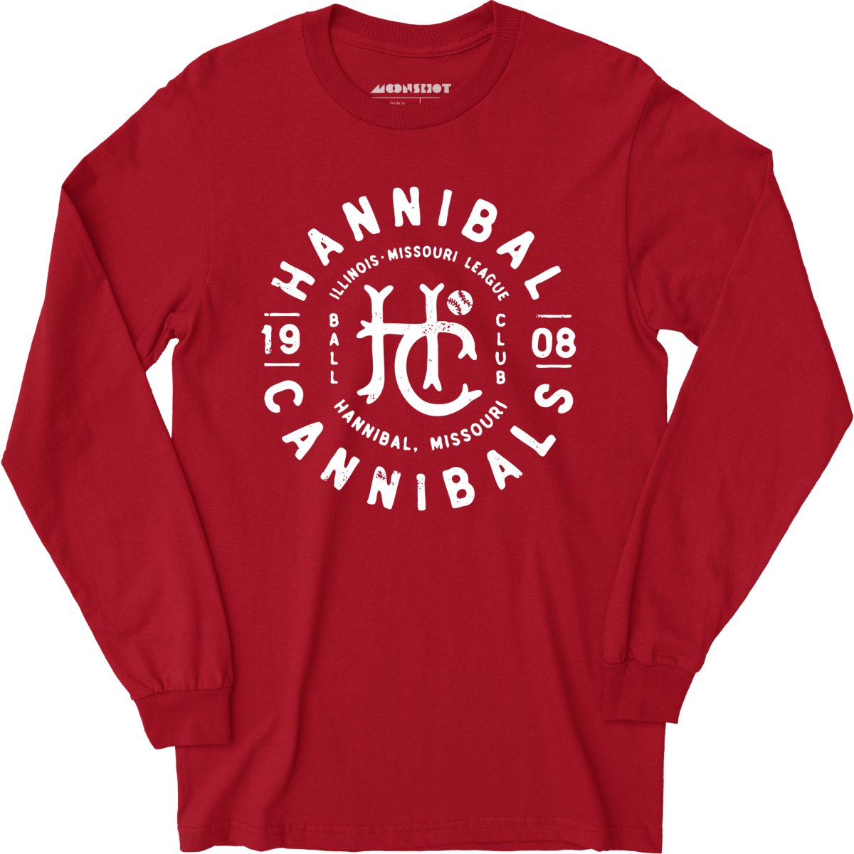 Hannibal Cannibals - Missouri - Vintage Defunct Baseball Teams - Long Sleeve T-Shirt