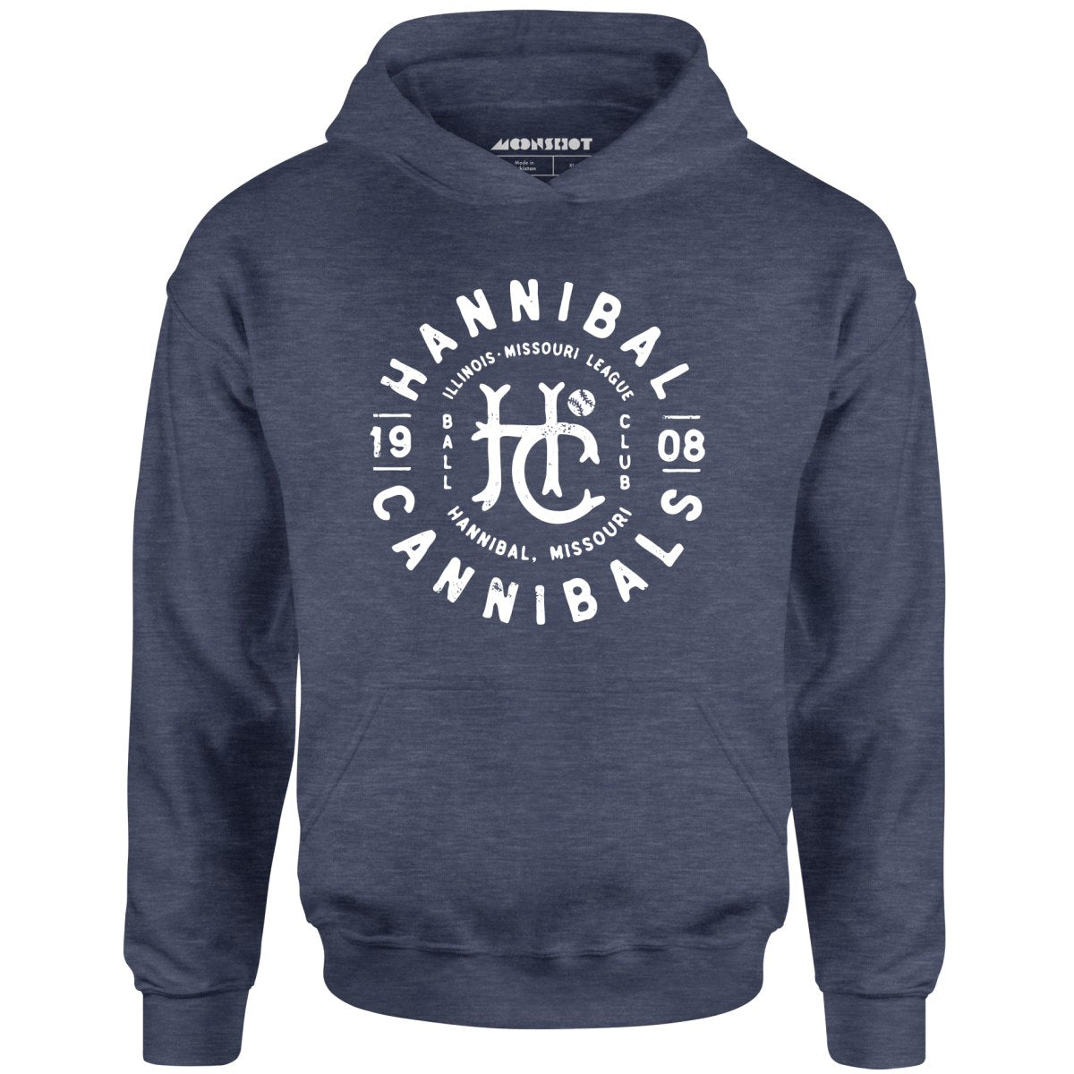 Hannibal Cannibals - Missouri - Vintage Defunct Baseball Teams - Unisex Hoodie