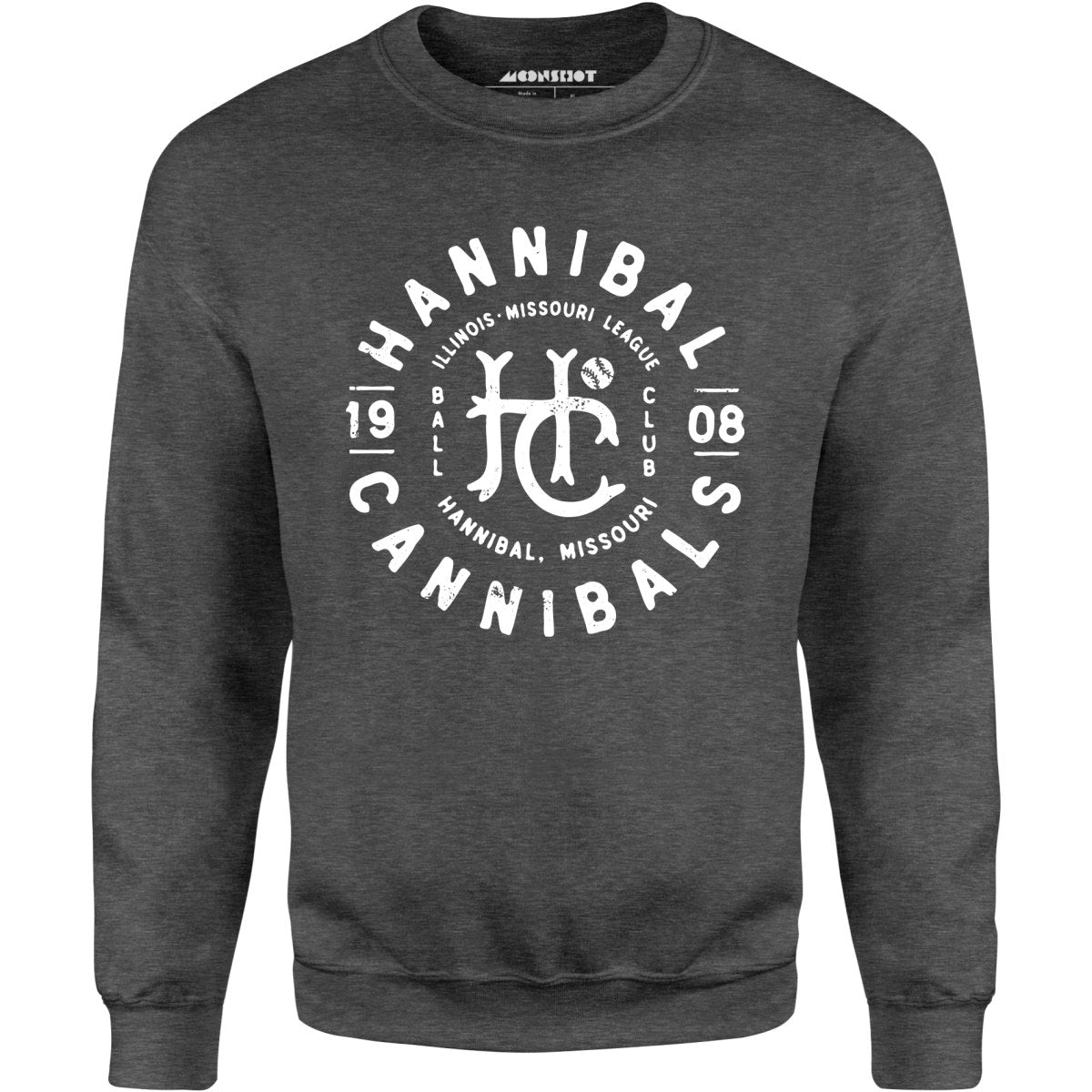 Hannibal Cannibals - Missouri - Vintage Defunct Baseball Teams - Unisex Sweatshirt