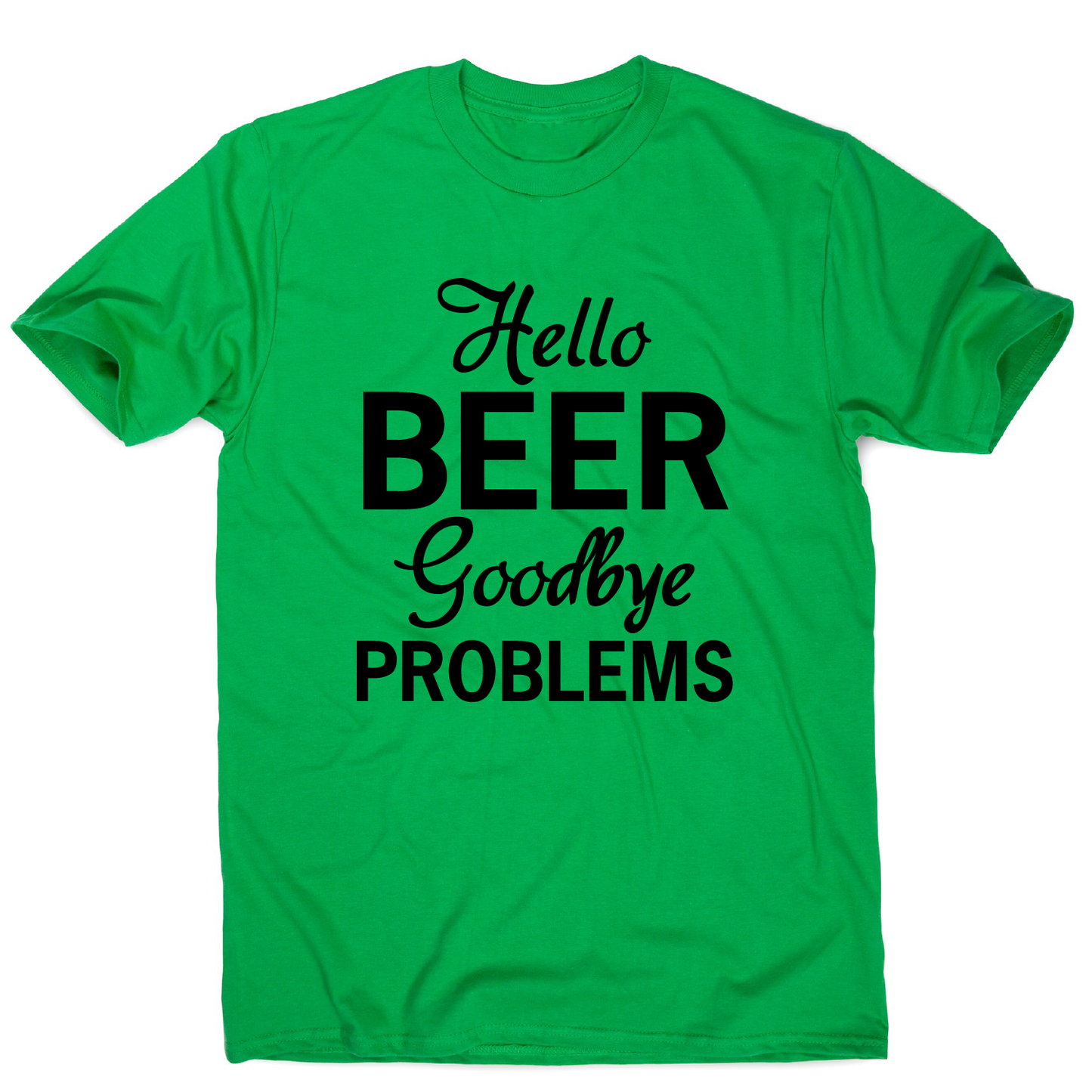 hello beer goodbye - funny drinking t-shirt men's