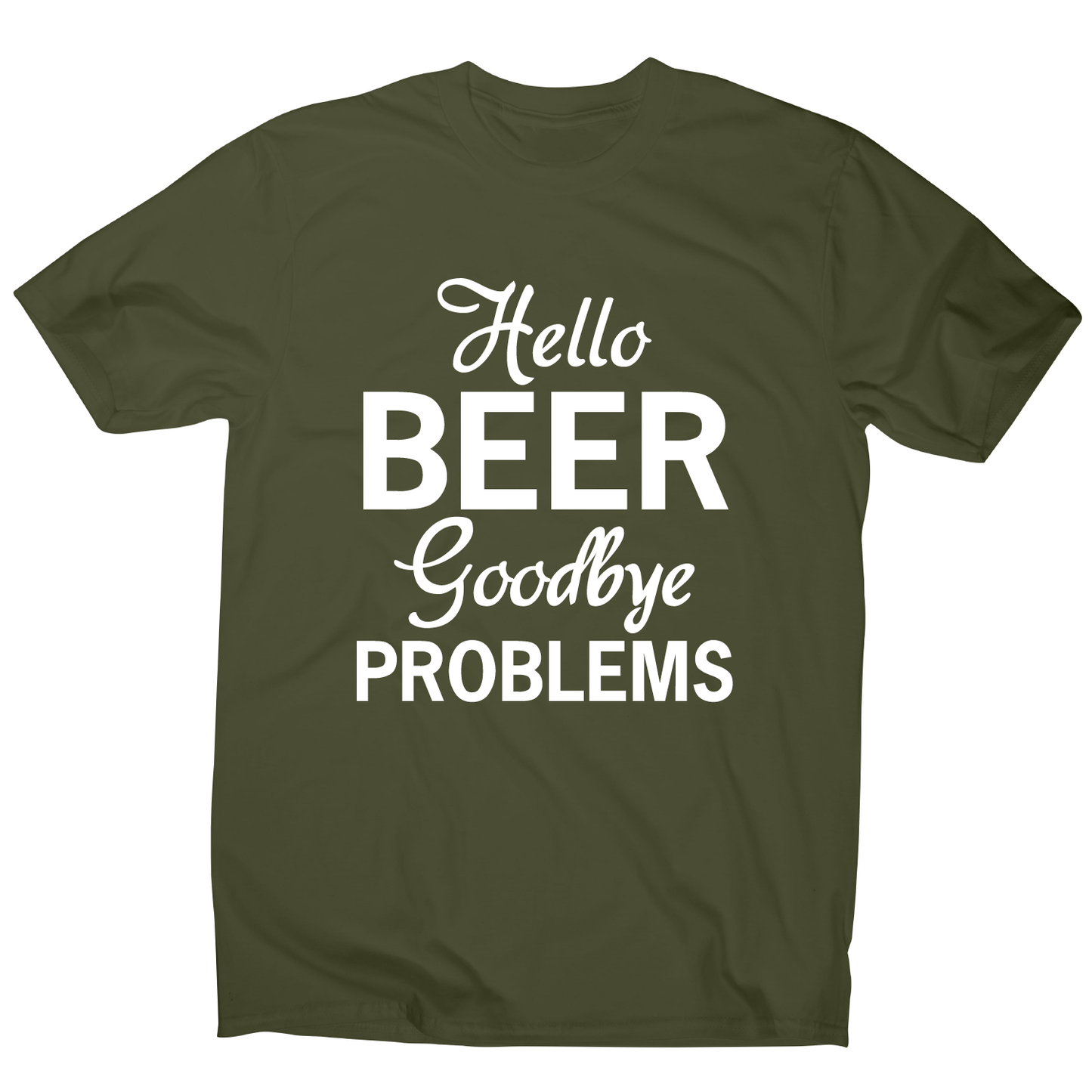 hello beer goodbye - funny drinking t-shirt men's