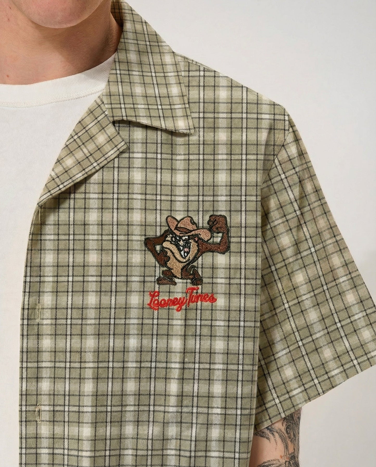 Rootin Tootin Taz Button Down T-Shirt