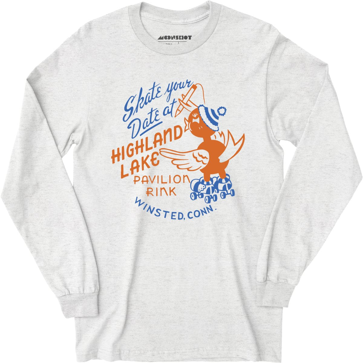 Highland Lake Pavilion Rink - Winsted, CT - Vintage Roller Rink - Long Sleeve T-Shirt
