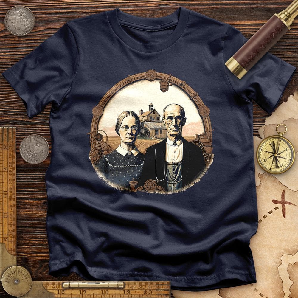 American Gothic Parody Fine Art T-Shirt