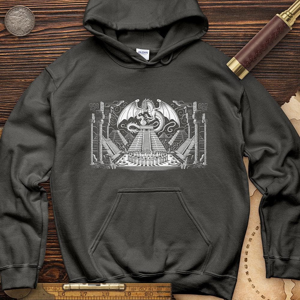 Dragon Skull Black And White Poste Hoodie
