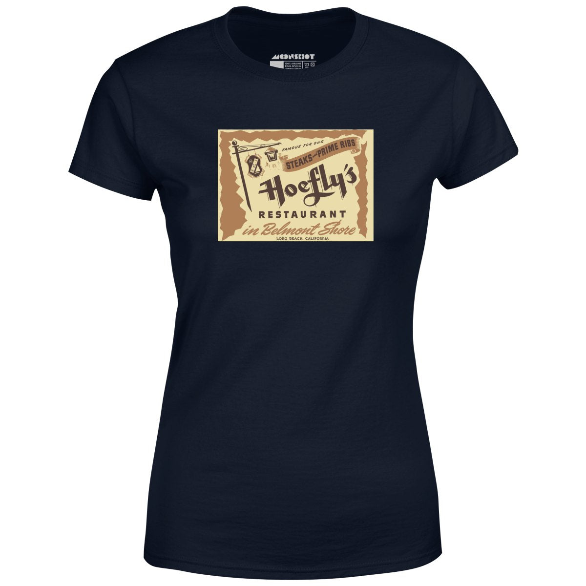 Hoefly's - Belmont Shore, CA - Vintage Restaurant - Women's T-Shirt