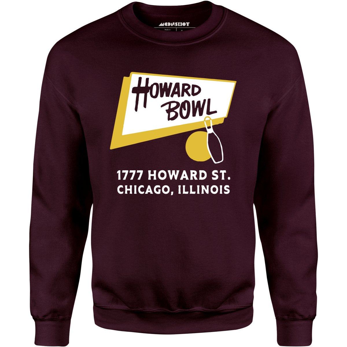 Howard Bowl - Chicago, IL - Vintage Bowling Alley - Unisex Sweatshirt