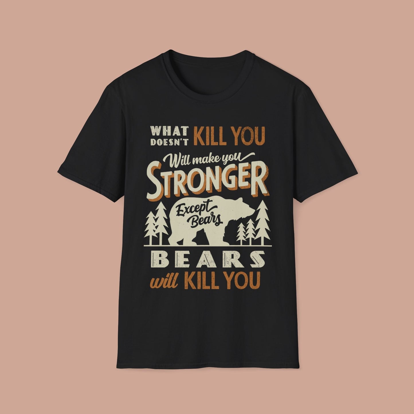 Humorous Camping Outdoor Bear Vintage T-shirt..