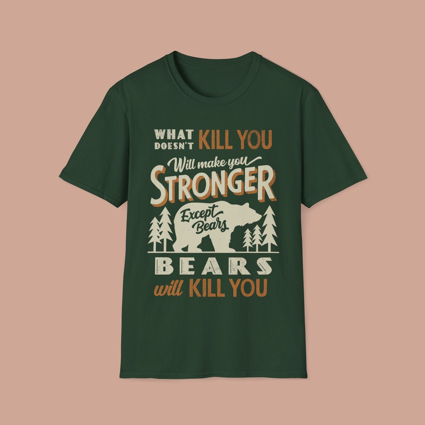 Humorous Camping Outdoor Bear Vintage T-shirt..