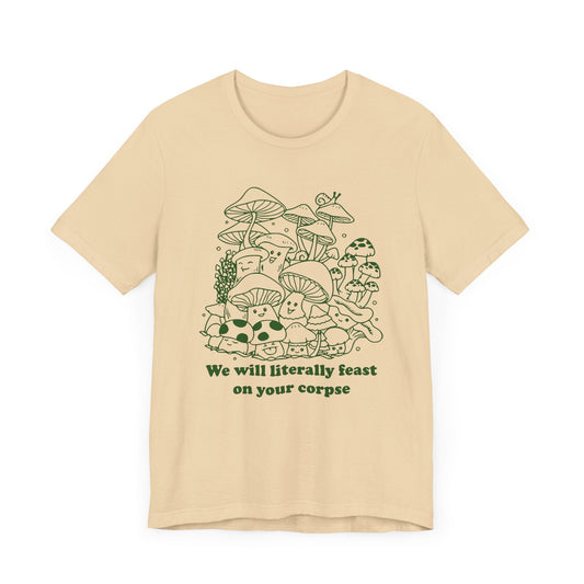 Humorous Mushroom Graphic Tee