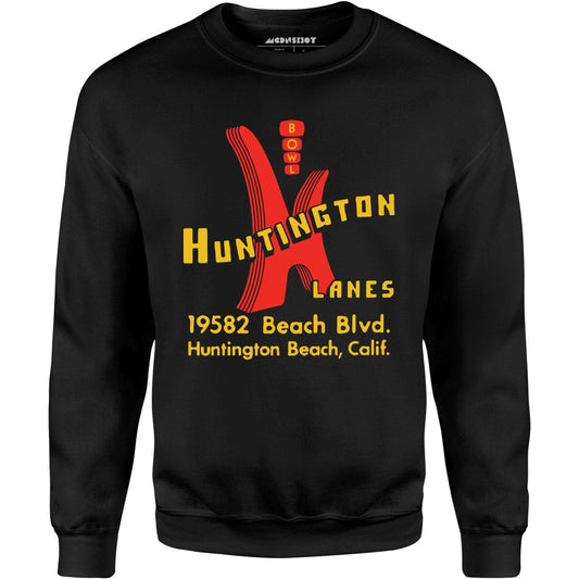 Huntington Lanes - Huntington Beach, CA - Vintage Bowling Alley - Unisex Sweatshirt
