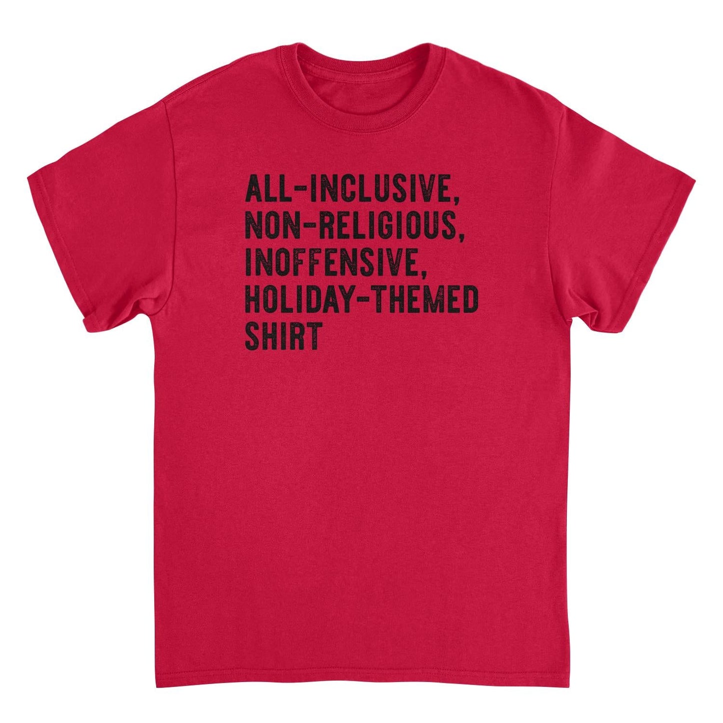 All Inclusive Holiday Themed Mens T Shirt Red