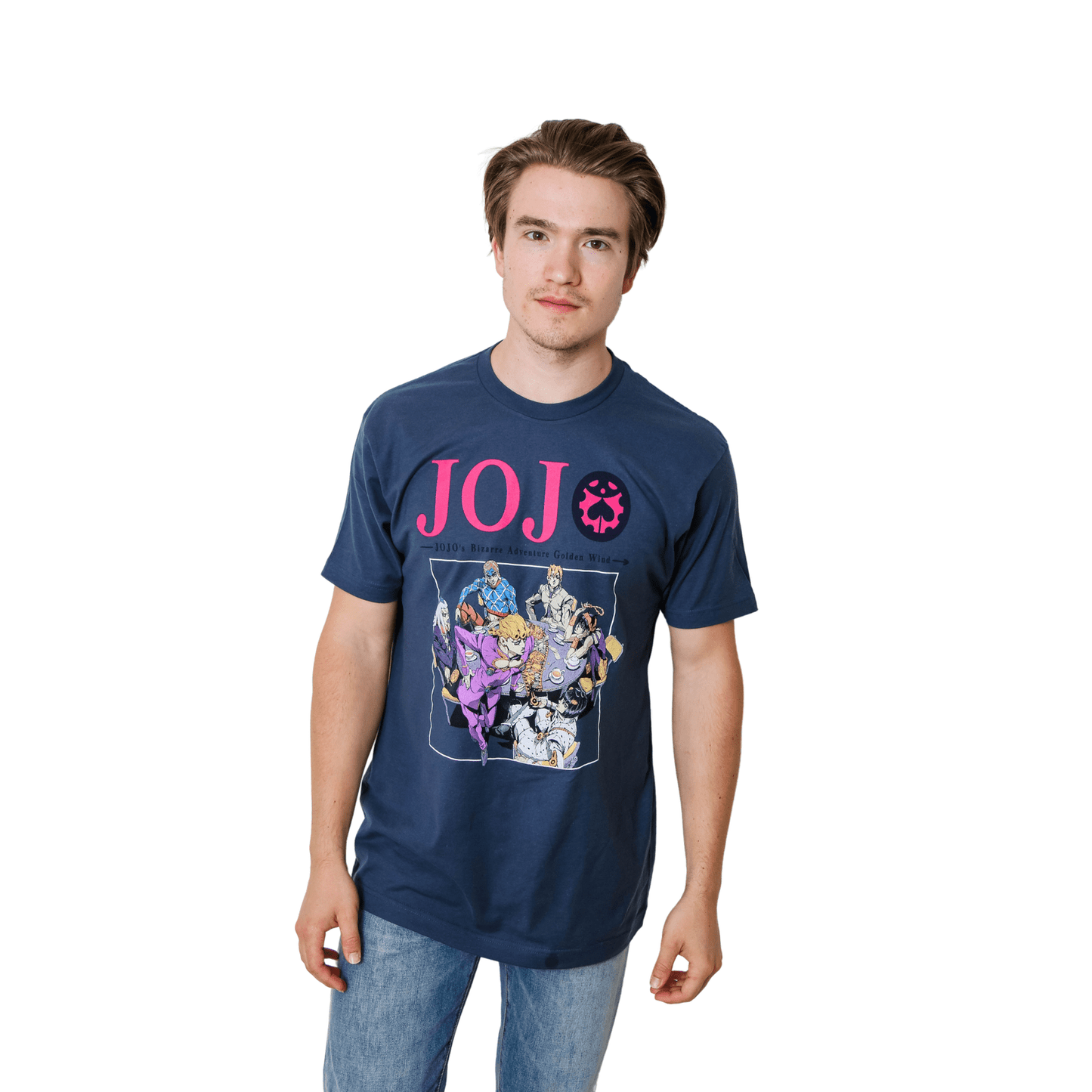 Jojo Bizarre Adventure S4 Main Group Anime Adult T-Shirt