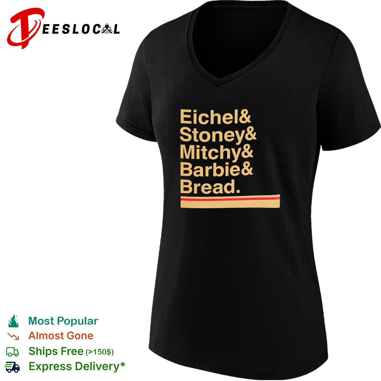 Eichel and Stoney and Mitchy and Barbie and Bread Vegas Golden Knights nickname shirt
