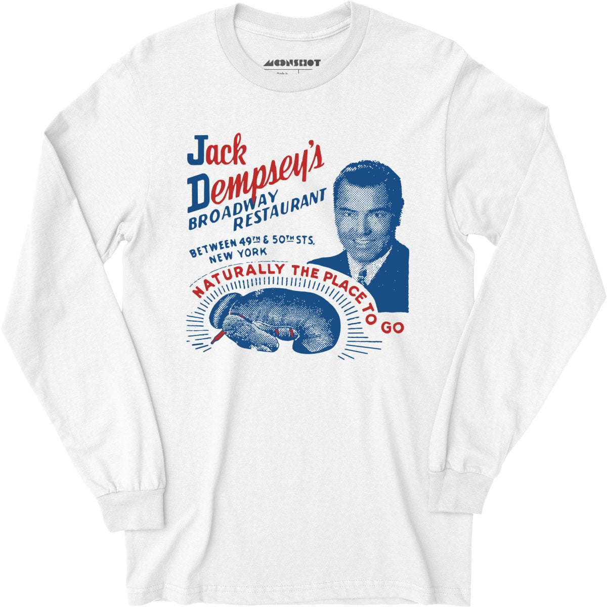 Jack Dempsey's v1 - Manhattan, NY - Vintage Restaurant - Long Sleeve T-Shirt