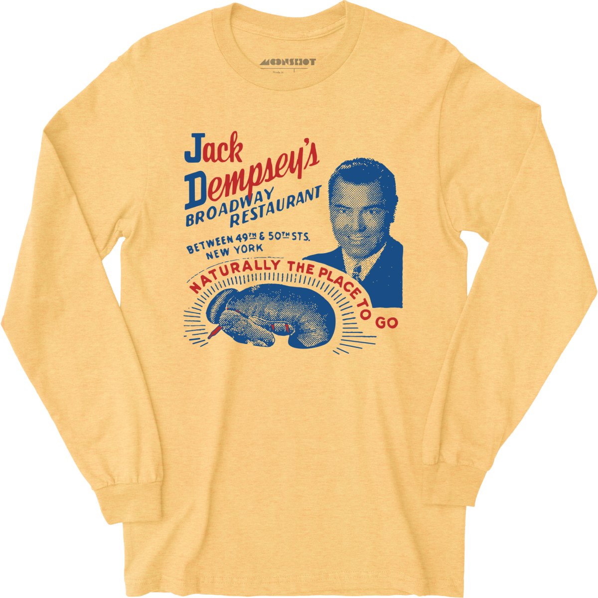 Jack Dempsey's v1 - Manhattan, NY - Vintage Restaurant - Long Sleeve T-Shirt