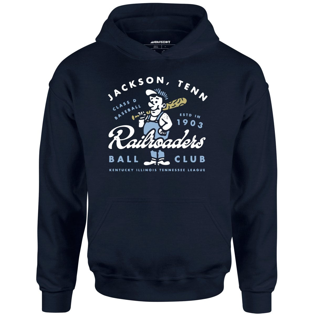 Jackson Railroaders - Tennessee - Vintage Defunct Baseball Teams - Unisex Hoodie