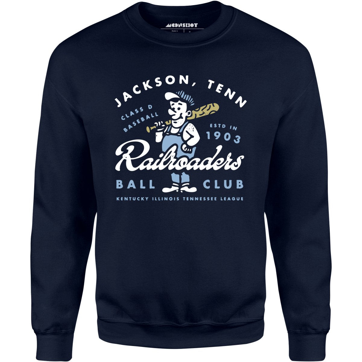 Jackson Railroaders - Tennessee - Vintage Defunct Baseball Teams - Unisex Sweatshirt