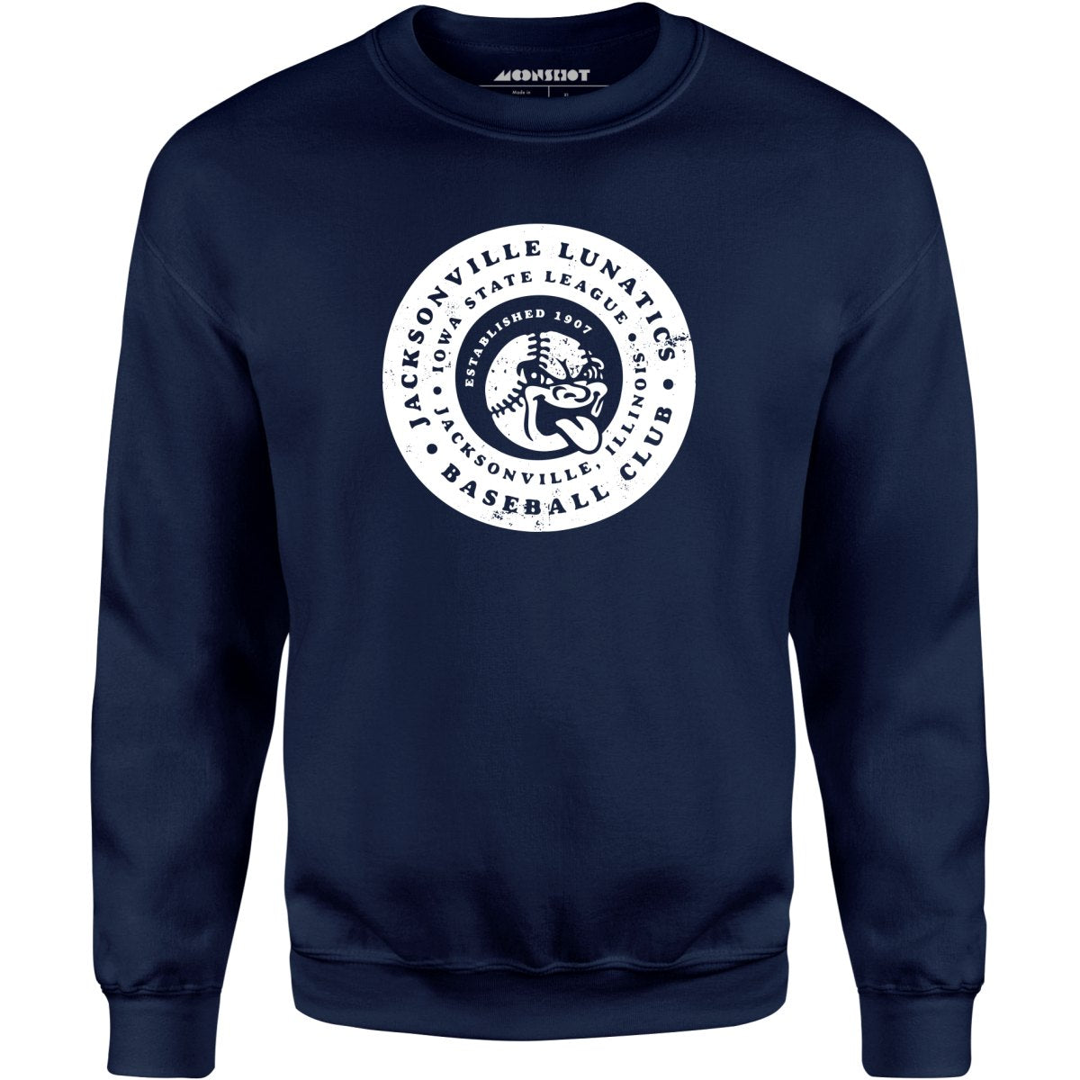 Jacksonville Lunatics - Illinois - Vintage Defunct Baseball Teams - Unisex Sweatshirt