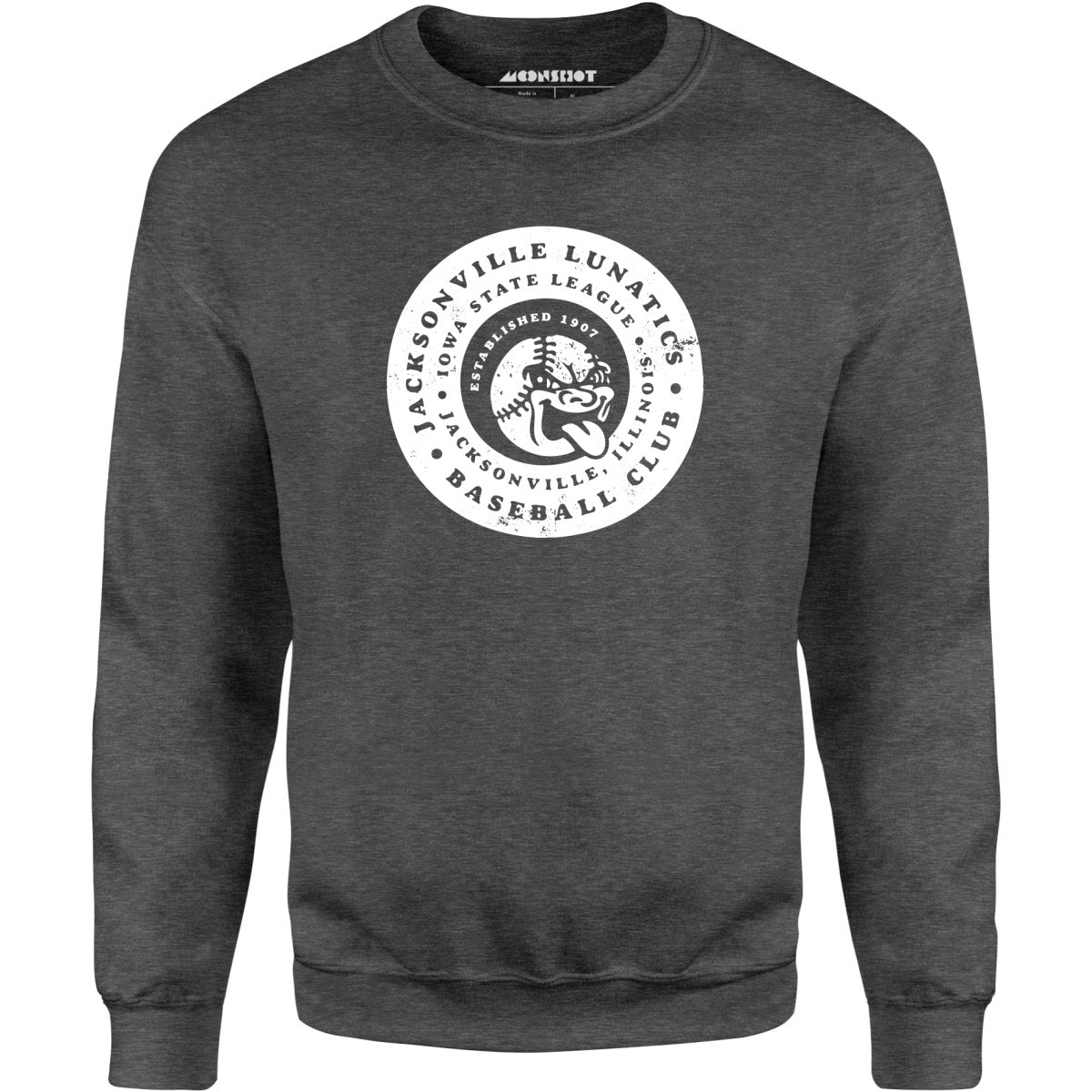 Jacksonville Lunatics - Illinois - Vintage Defunct Baseball Teams - Unisex Sweatshirt