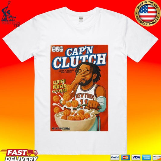 Jalen Brunson Cap’n Clutch Knicks T-shirt