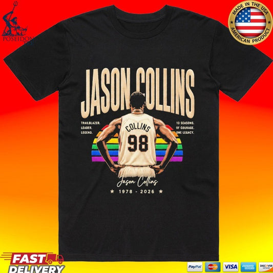 Jason Collins #98 Trailblazer Leader 1978 2026 T-shirt