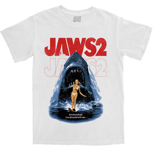 JAWS 2: RETRO HORROR - T-SHIRT (COMFORT COLORS) WHITE