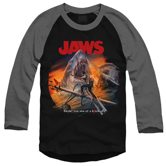 JAWS - BASEBALL SHIRT - clothing by TeeHivey.com (Image 1)