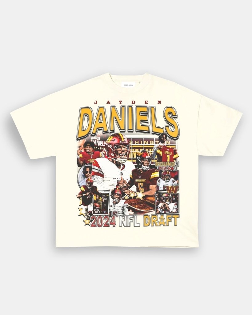 JAYDEN DANIELS - COMMANDERS TEE Style001 - clothing by TeeHivey.com (Image 4)