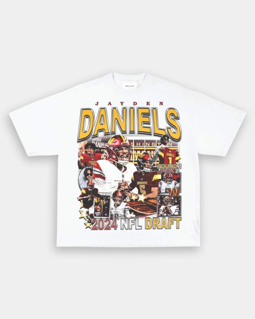 JAYDEN DANIELS - COMMANDERS TEE Style001 - clothing by TeeHivey.com (Image 2)