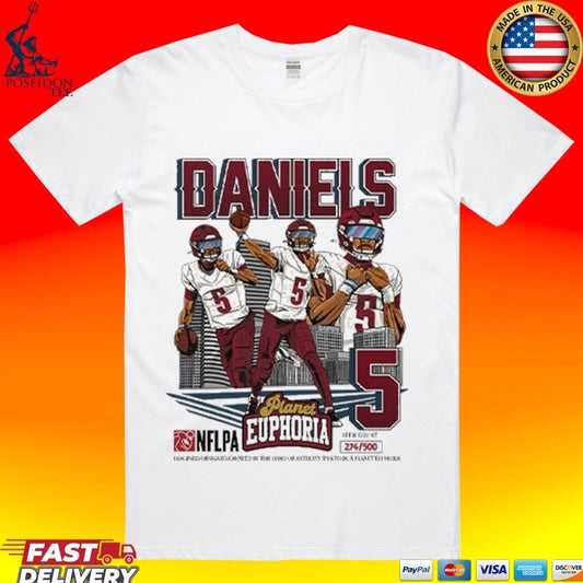 Jayden Daniels Vintage Football T-shirt