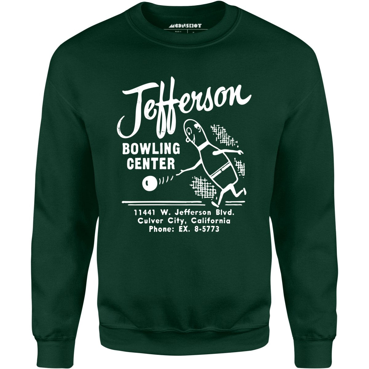 Jefferson Bowling Center - Culver City, CA - Vintage Bowling Alley - Unisex Sweatshirt
