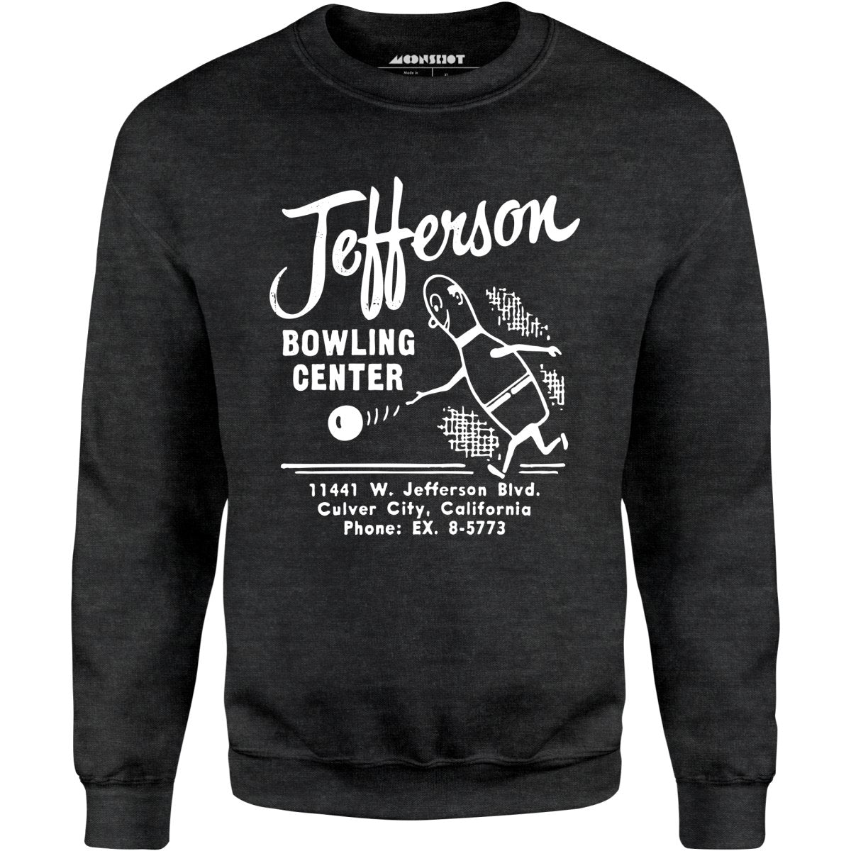 Jefferson Bowling Center - Culver City, CA - Vintage Bowling Alley - Unisex Sweatshirt