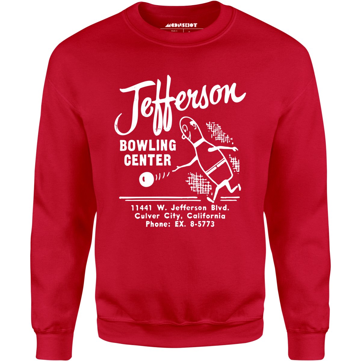 Jefferson Bowling Center - Culver City, CA - Vintage Bowling Alley - Unisex Sweatshirt