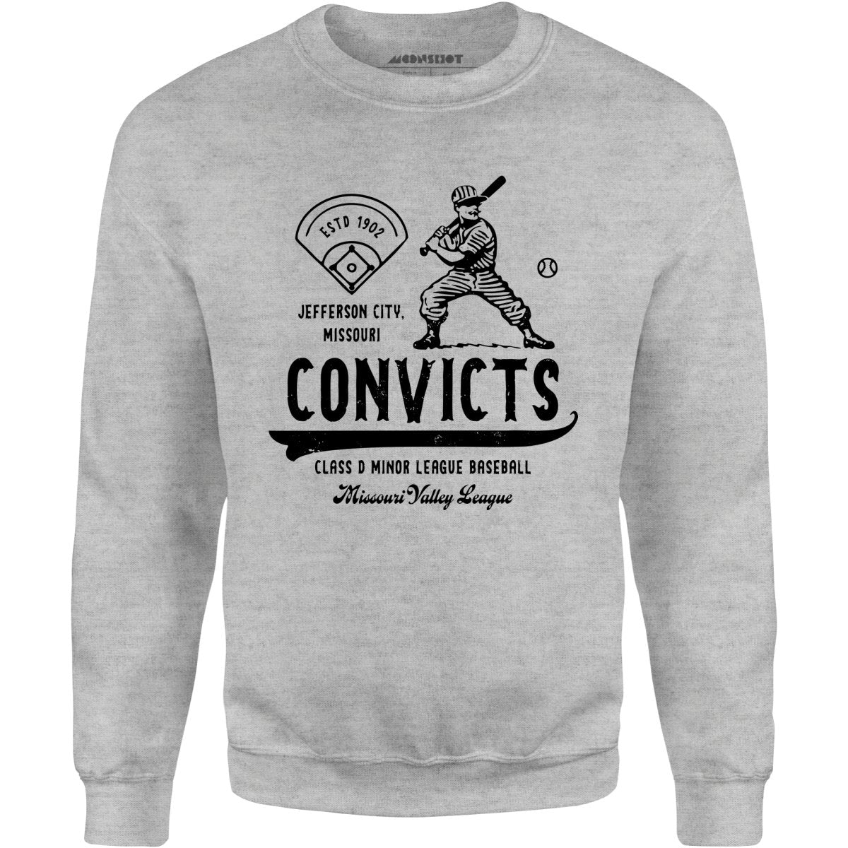 Jefferson City Convicts - Missouri - Vintage Defunct Baseball Teams - Unisex Sweatshirt