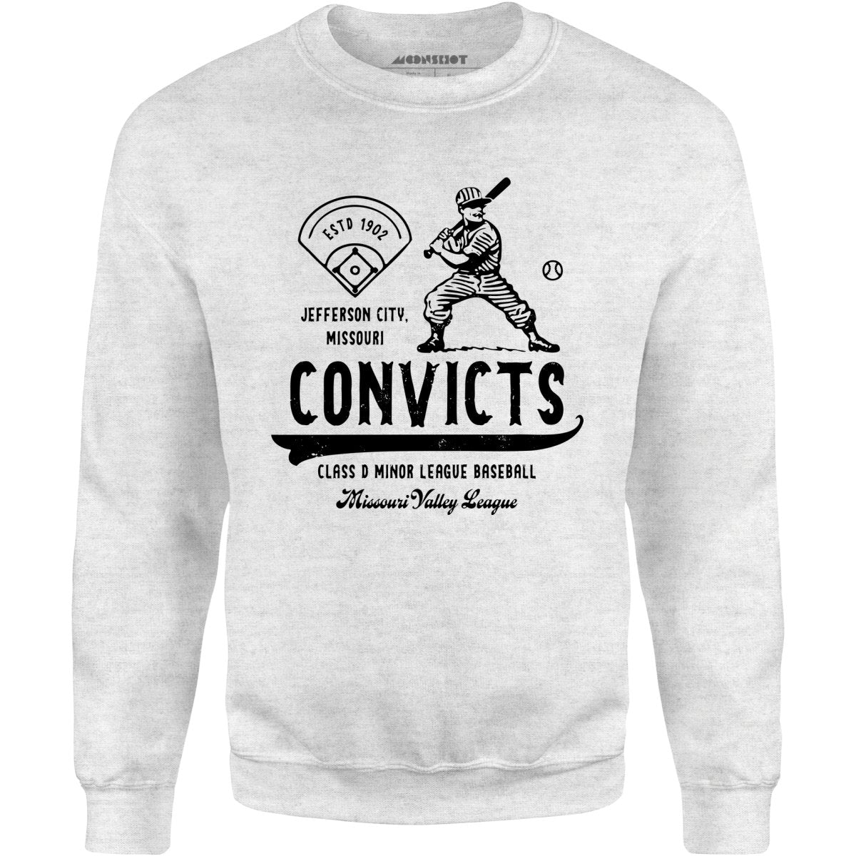 Jefferson City Convicts - Missouri - Vintage Defunct Baseball Teams - Unisex Sweatshirt