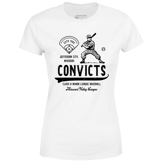 Jefferson City Convicts - Missouri - Vintage Defunct Baseball Teams - Women's T-Shirt