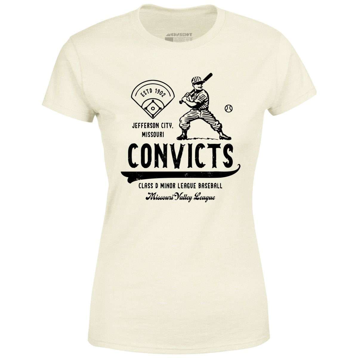Jefferson City Convicts - Missouri - Vintage Defunct Baseball Teams - Women's T-Shirt