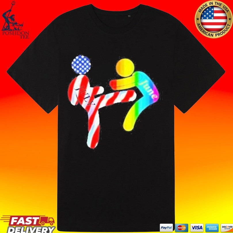 July Independence Kick June Pride Month T-shirt