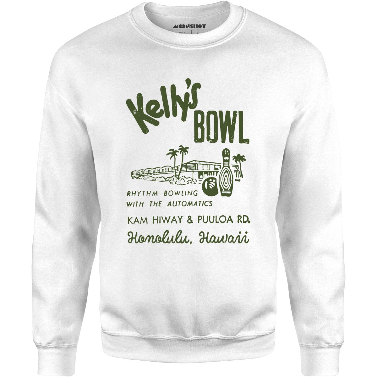 Kelly's Bowl - Honolulu, HI - Vintage Bowling Alley - Unisex Sweatshirt