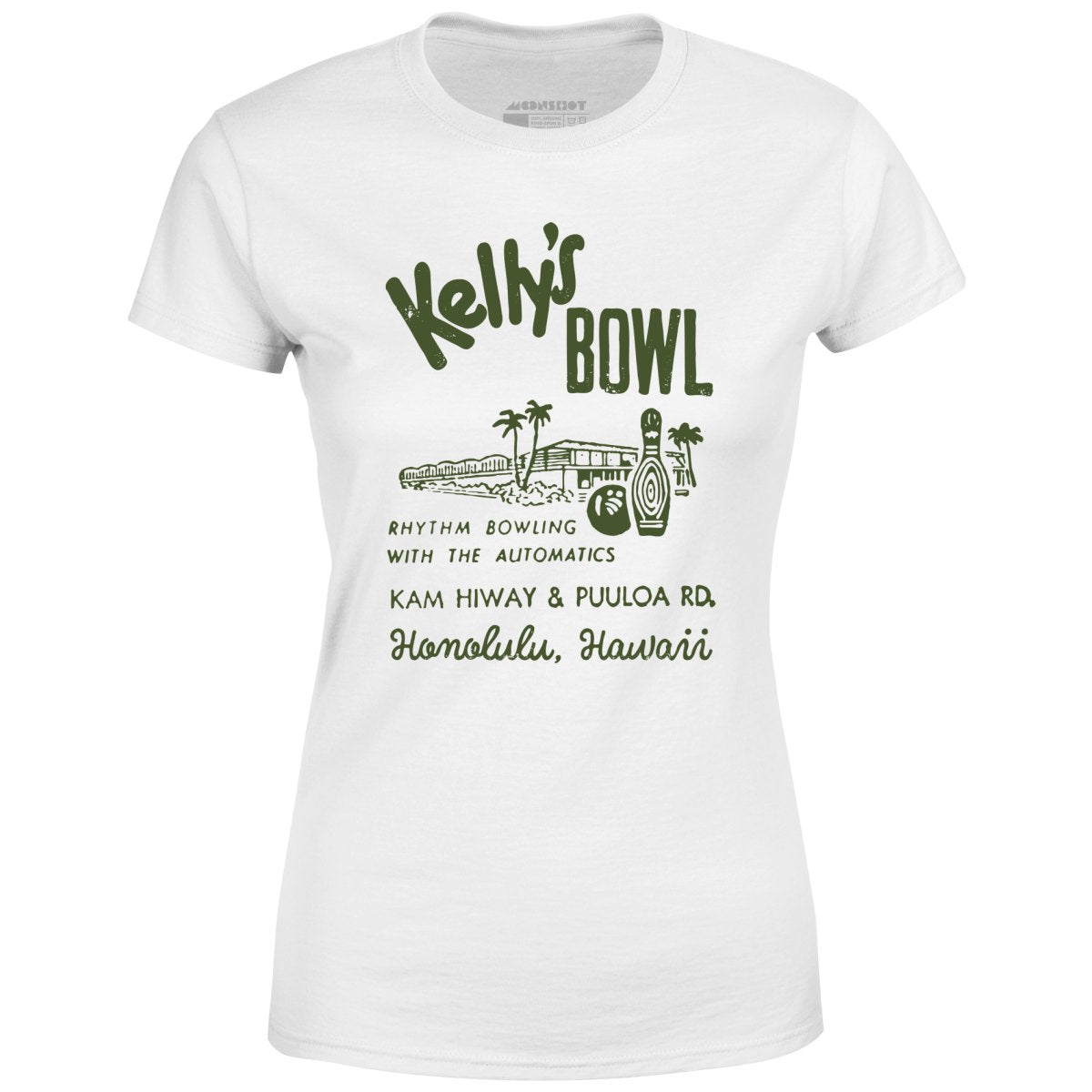 Kelly's Bowl - Honolulu, HI - Vintage Bowling Alley - Women's T-Shirt
