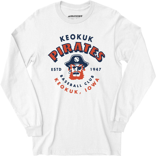 Keokuk Pirates - Iowa - Vintage Defunct Baseball Teams - Long Sleeve T-Shirt