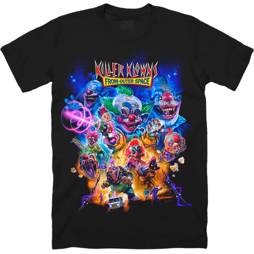 KILLER KLOWNS FROM OUTER SPACE: THE INVASION - T-SHIRT - clothing by TeeHivey.com (Image 1)