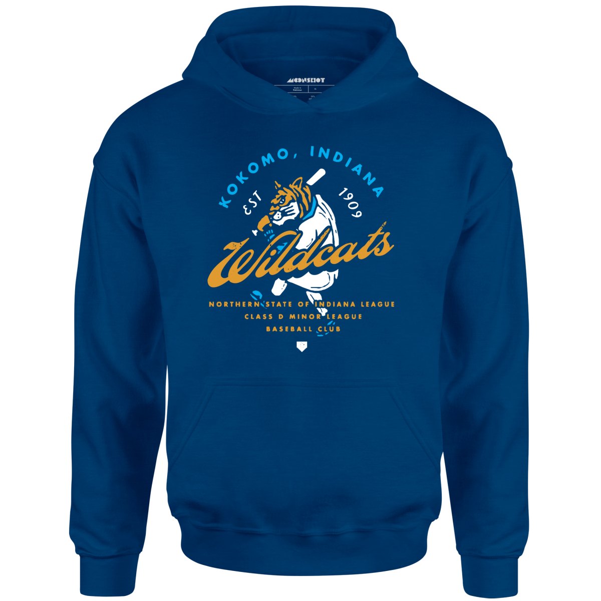 Kokomo Wildcats - Indiana - Vintage Defunct Baseball Teams - Unisex Hoodie