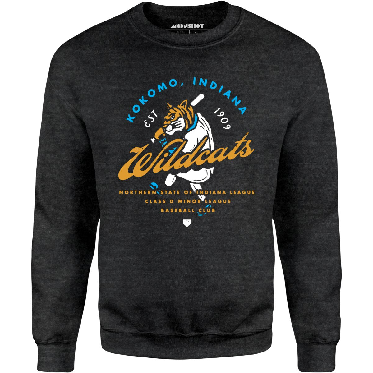 Kokomo Wildcats - Indiana - Vintage Defunct Baseball Teams - Unisex Sweatshirt