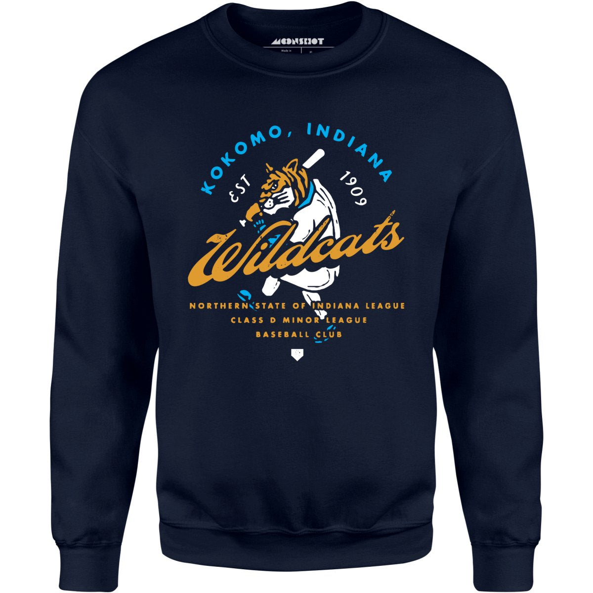 Kokomo Wildcats - Indiana - Vintage Defunct Baseball Teams - Unisex Sweatshirt